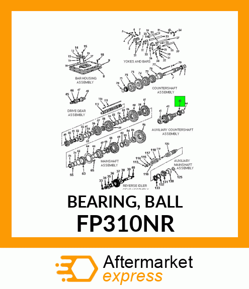 BEARING, BALL FP310NR