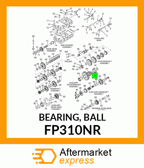 BEARING, BALL FP310NR