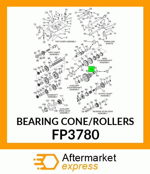 BEARING CONE/ROLLERS FP3780