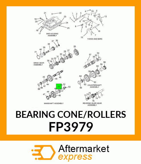 BEARING CONE/ROLLERS FP3979