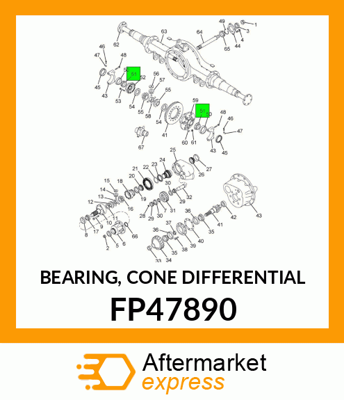 BEARING, CONE DIFFERENTIAL FP47890