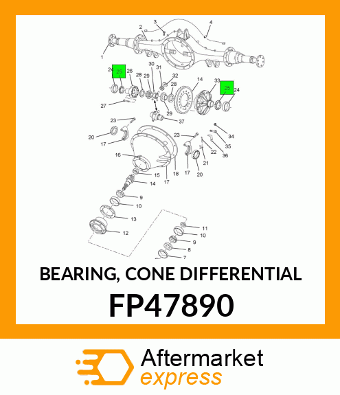 BEARING, CONE DIFFERENTIAL FP47890