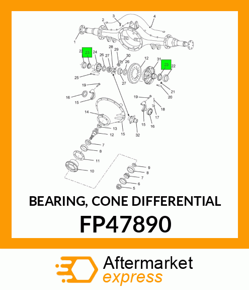 BEARING, CONE DIFFERENTIAL FP47890