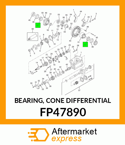 BEARING, CONE DIFFERENTIAL FP47890