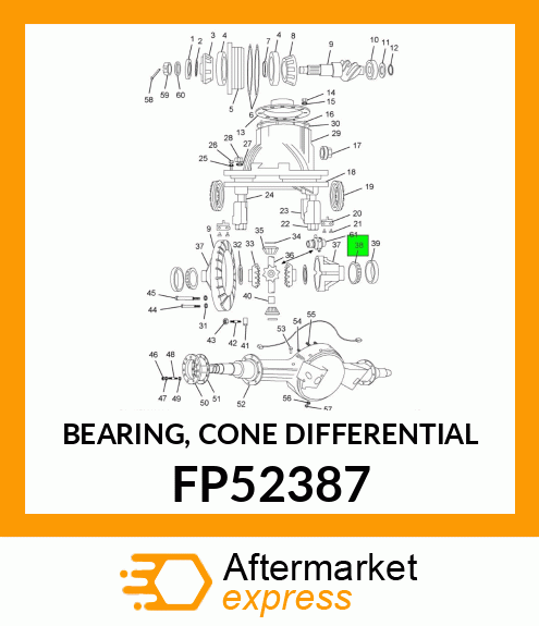 BEARING, CONE DIFFERENTIAL FP52387