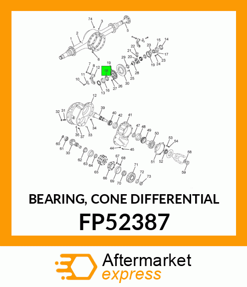 BEARING, CONE DIFFERENTIAL FP52387