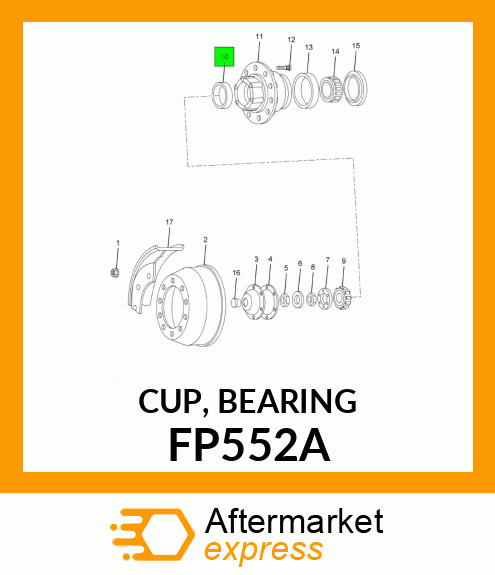 CUP, BEARING FP552A