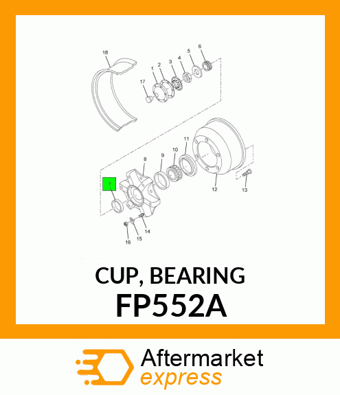 CUP, BEARING FP552A