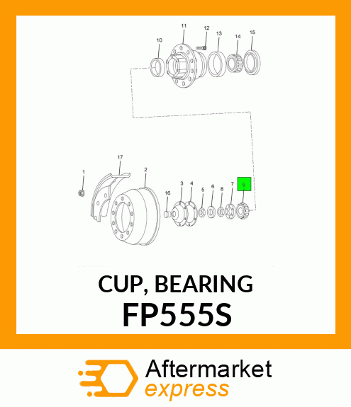 CUP, BEARING FP555S