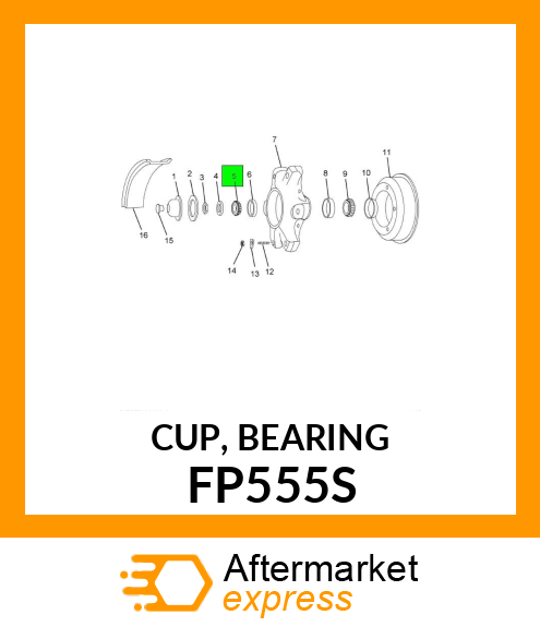 CUP, BEARING FP555S