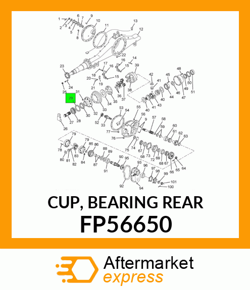 CUP, BEARING REAR FP56650