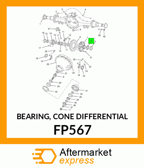 BEARING, CONE DIFFERENTIAL FP567
