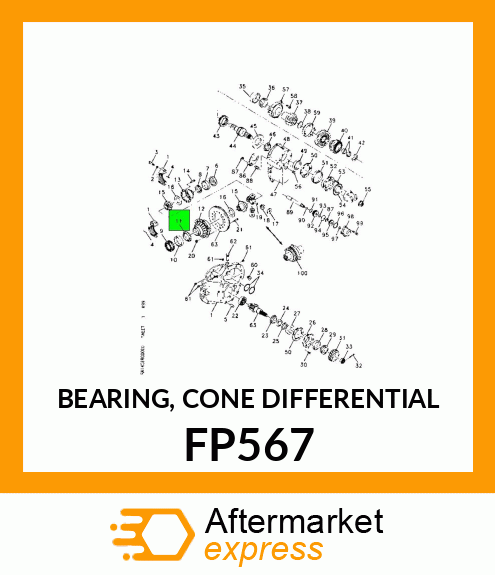 BEARING, CONE DIFFERENTIAL FP567