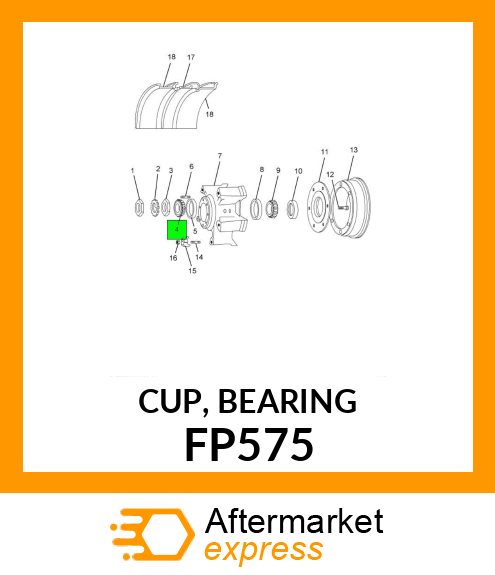 CUP, BEARING FP575