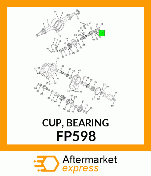 CUP, BEARING FP598