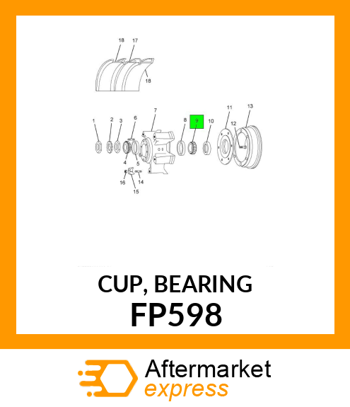 CUP, BEARING FP598