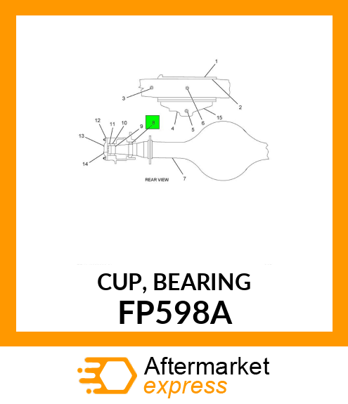 CUP, BEARING FP598A