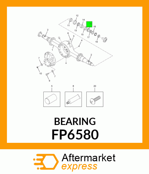 BEARING, CONE WHEEL OUTER FP6580