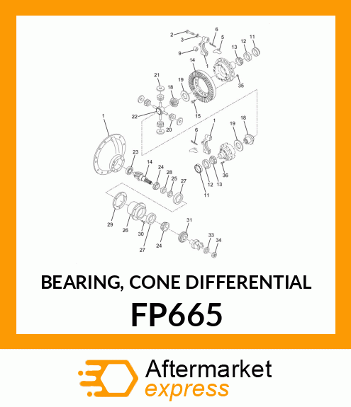 BEARING, CONE DIFFERENTIAL FP665