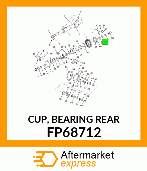 CUP, BEARING REAR FP68712