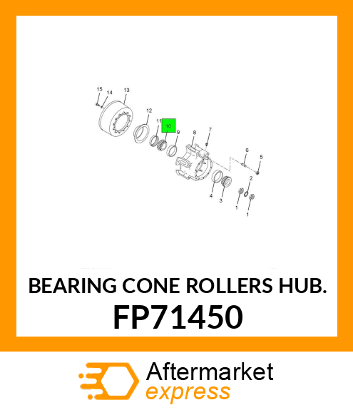 BEARING CONE ROLLERS HUB. FP71450