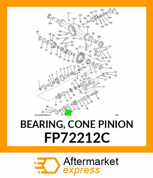 BEARING, CONE PINION FP72212C