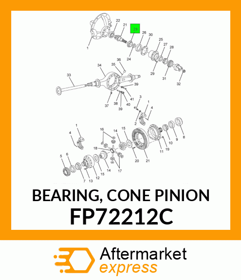 BEARING, CONE PINION FP72212C