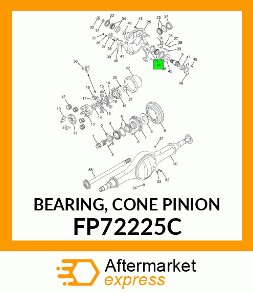 BEARING, CONE PINION FP72225C