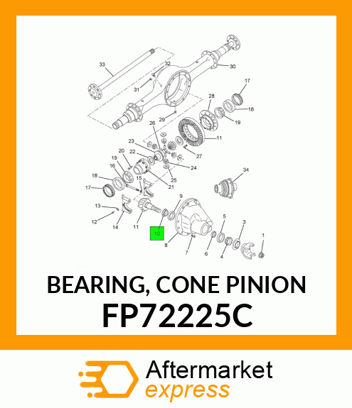 BEARING, CONE PINION FP72225C