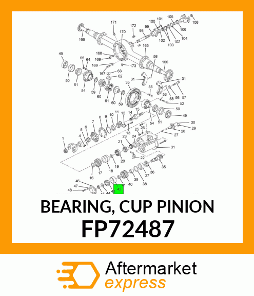 BEARING, CUP PINION FP72487