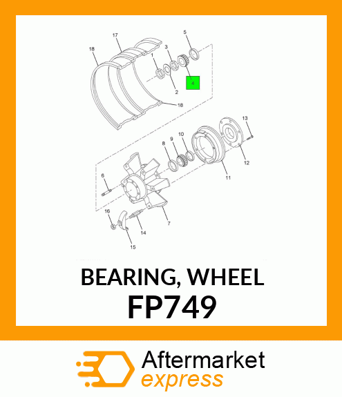 BEARING, WHEEL FP749