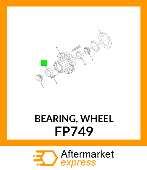 BEARING, WHEEL FP749