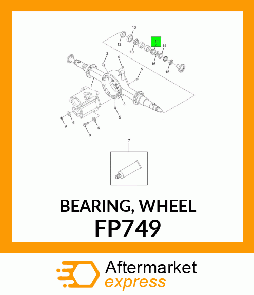 BEARING, WHEEL FP749