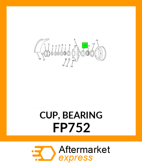 CUP, BEARING FP752