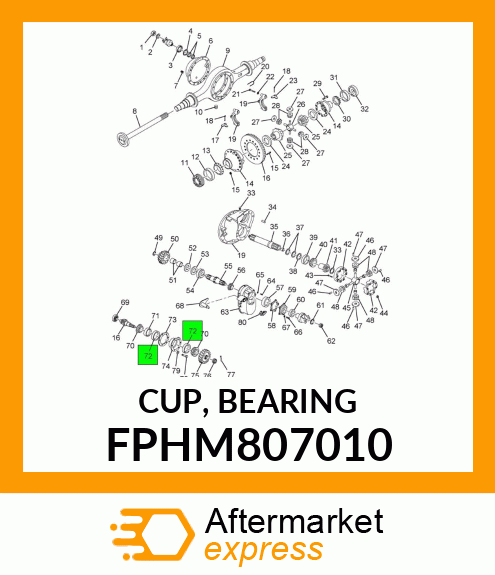 CUP, BEARING FPHM807010