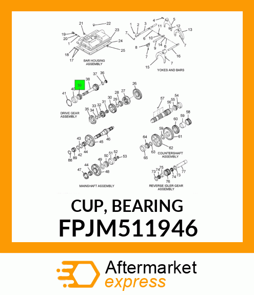 CUP, BEARING FPJM511946