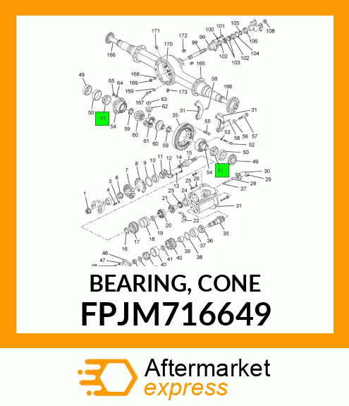 BEARING, CONE FPJM716649