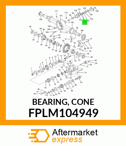 BEARING, CONE FPLM104949