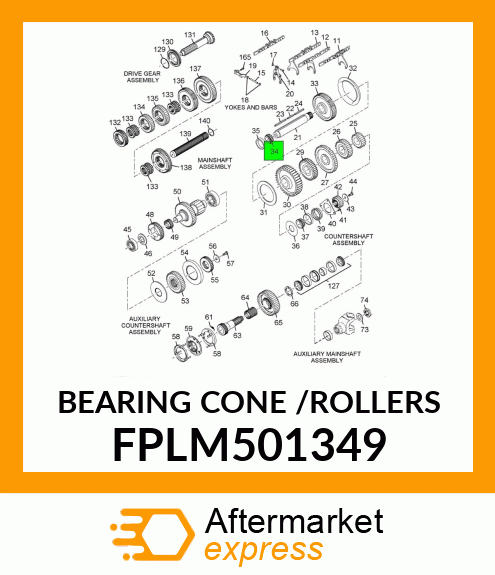 BEARING CONE /ROLLERS FPLM501349