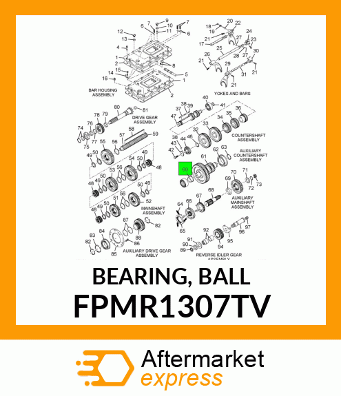 BEARING, BALL FPMR1307TV