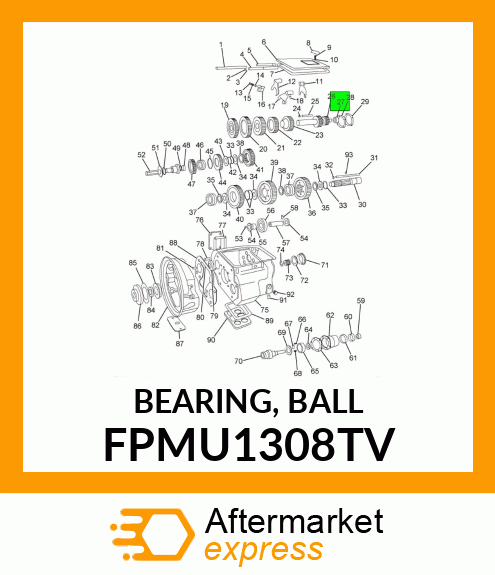 BEARING, BALL FPMU1308TV