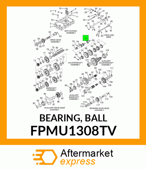 BEARING, BALL FPMU1308TV