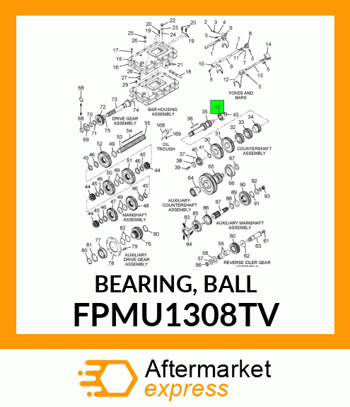 BEARING, BALL FPMU1308TV