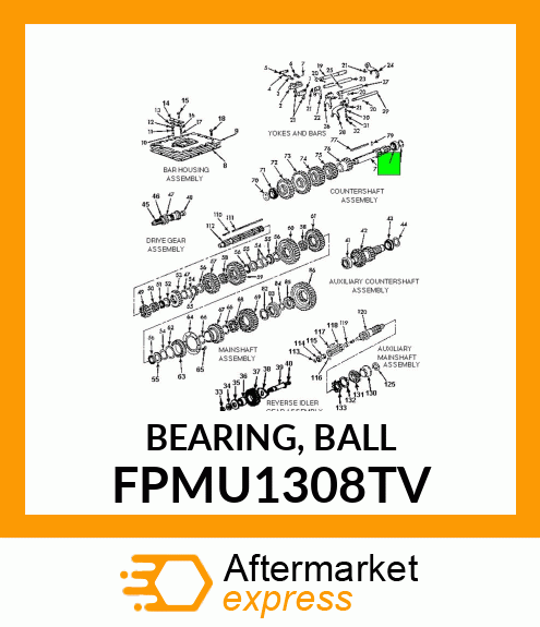 BEARING, BALL FPMU1308TV