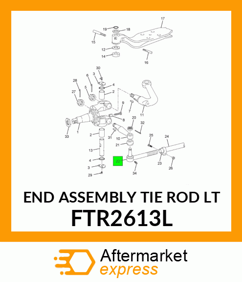 END ASSEMBLY TIE ROD LT FTR2613L