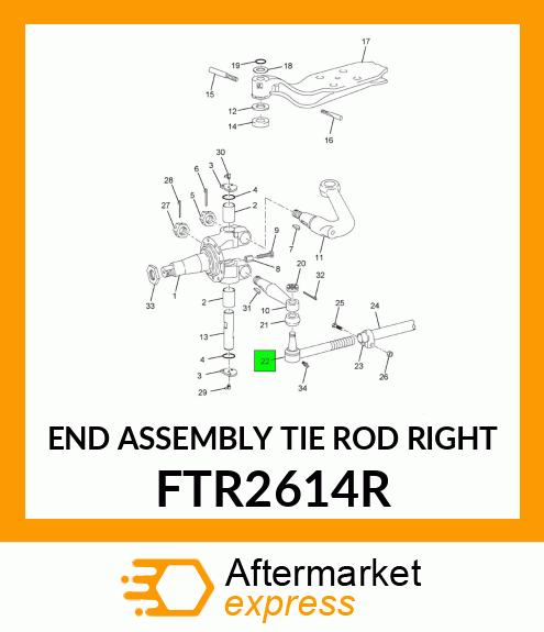 END ASSEMBLY TIE ROD RIGHT FTR2614R