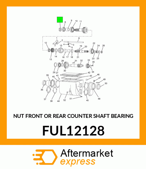 NUT FRONT OR REAR COUNTER SHAFT BEARING FUL12128