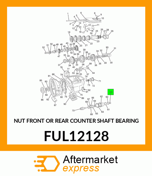 NUT FRONT OR REAR COUNTER SHAFT BEARING FUL12128