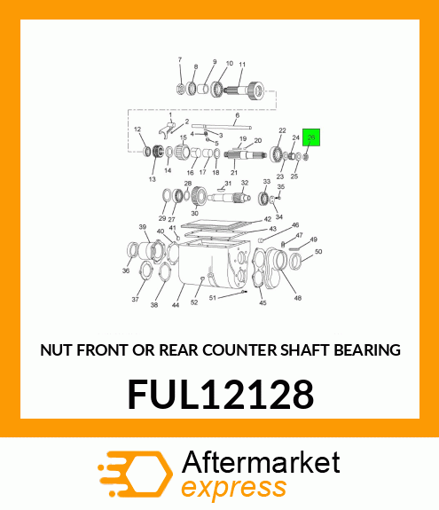 NUT FRONT OR REAR COUNTER SHAFT BEARING FUL12128