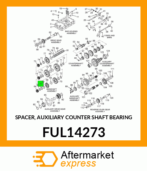 SPACER, AUXILIARY COUNTER SHAFT BEARING FUL14273